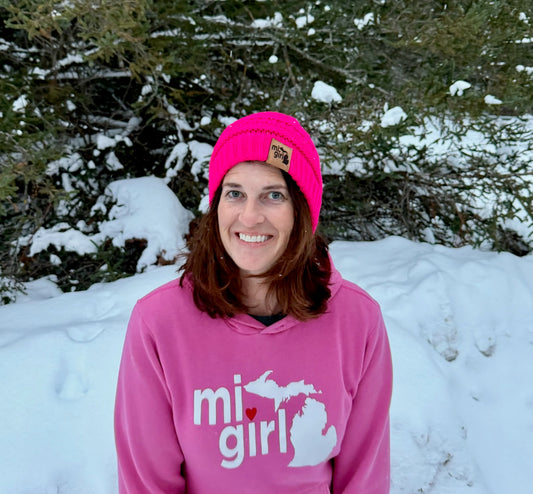 MiGirl Knitted Beanie - (very) hot pink